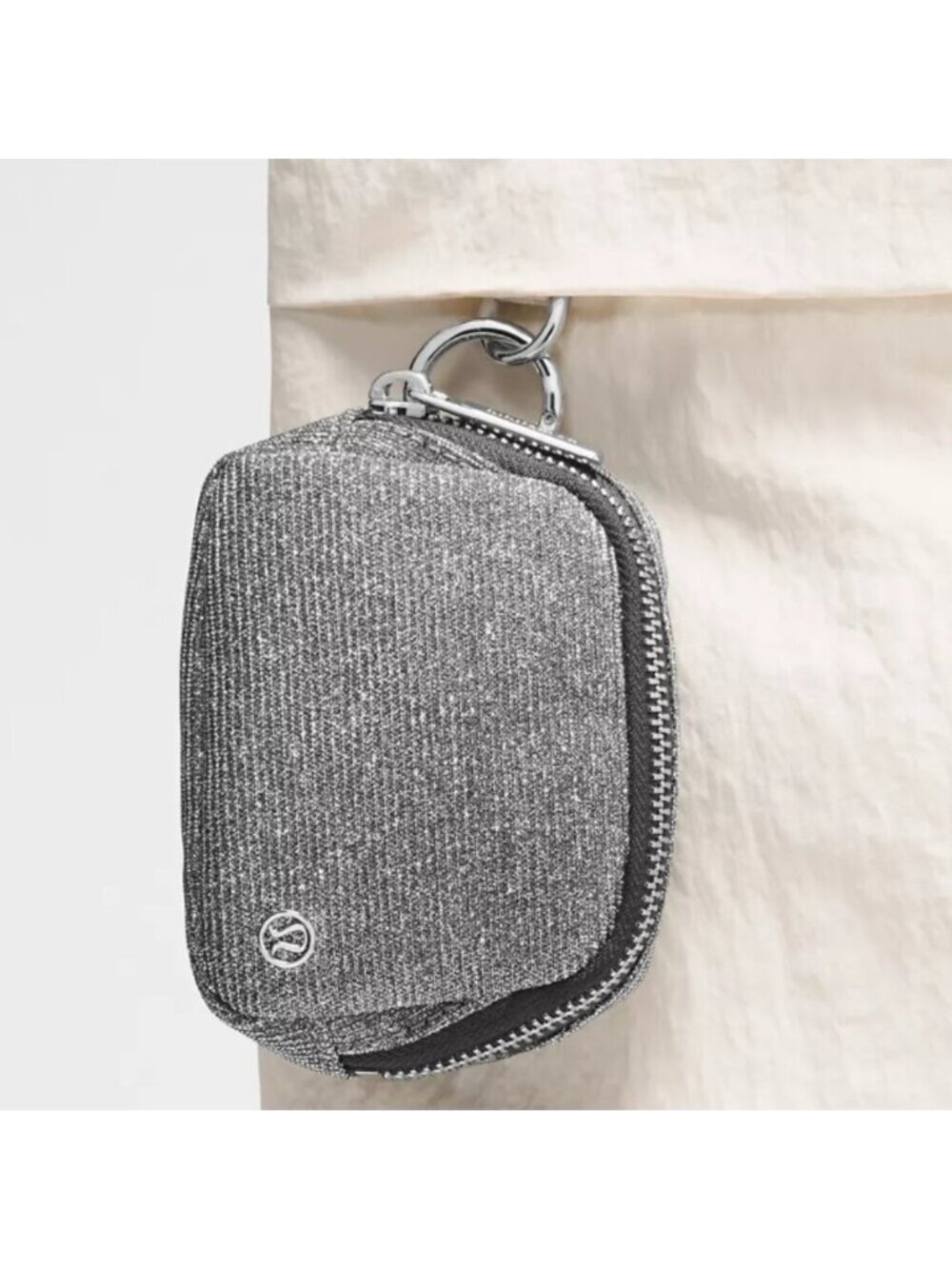 NEW Lululemon Shimmering Glitter Graphite Silver Everywhere Nano Belt Bag